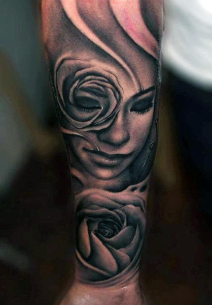 Rose Tattoo on forearm