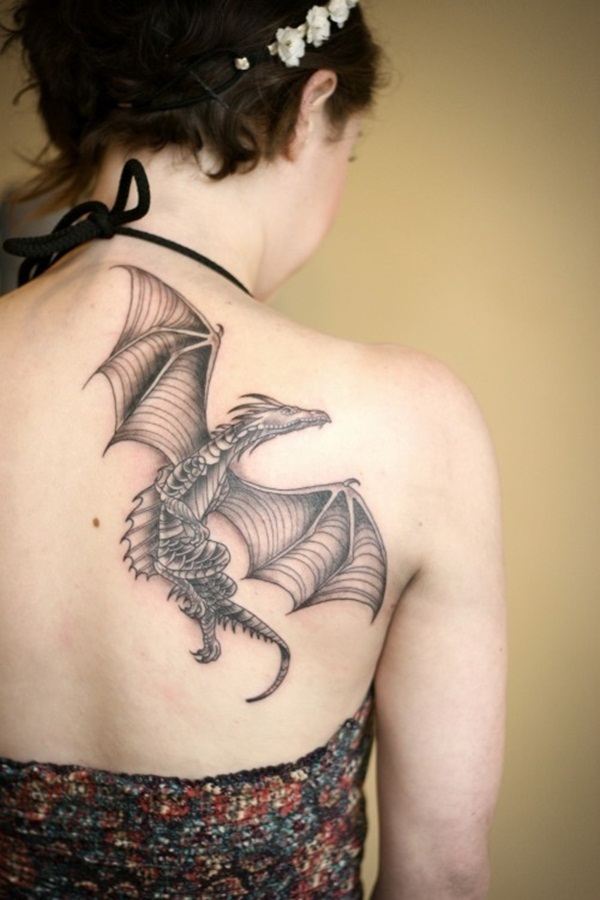Dragon Tattoo at Back