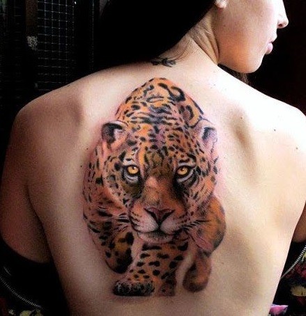 Cheetah Print Tattoo at Back