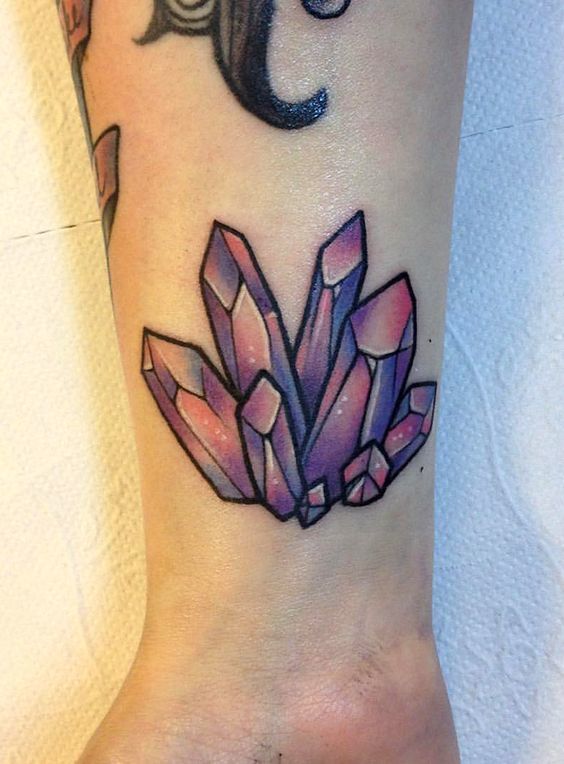 Beautiful Crystal Tattoo on wrist for Women