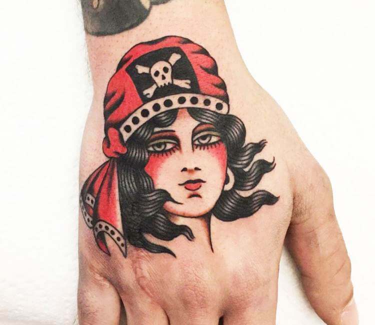 Small Gypsy Tattoo on hand