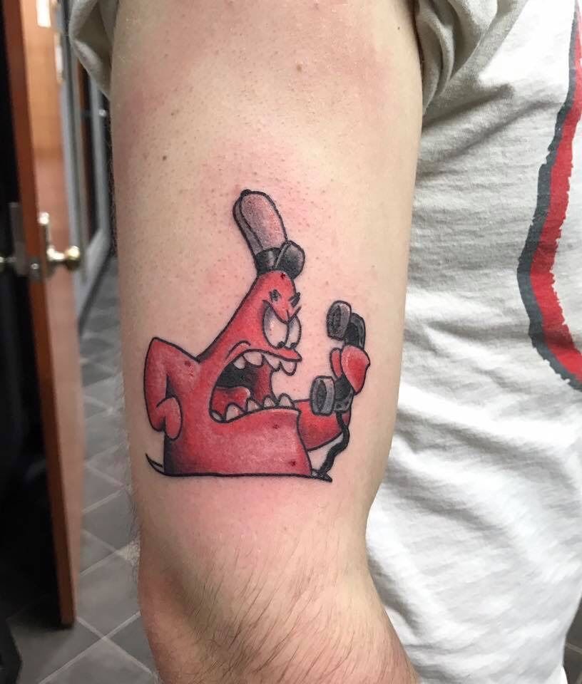 Patrick star Star Tattoo for men on arm