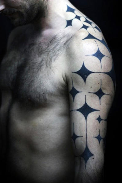 Sparkling Star Tattoo for men