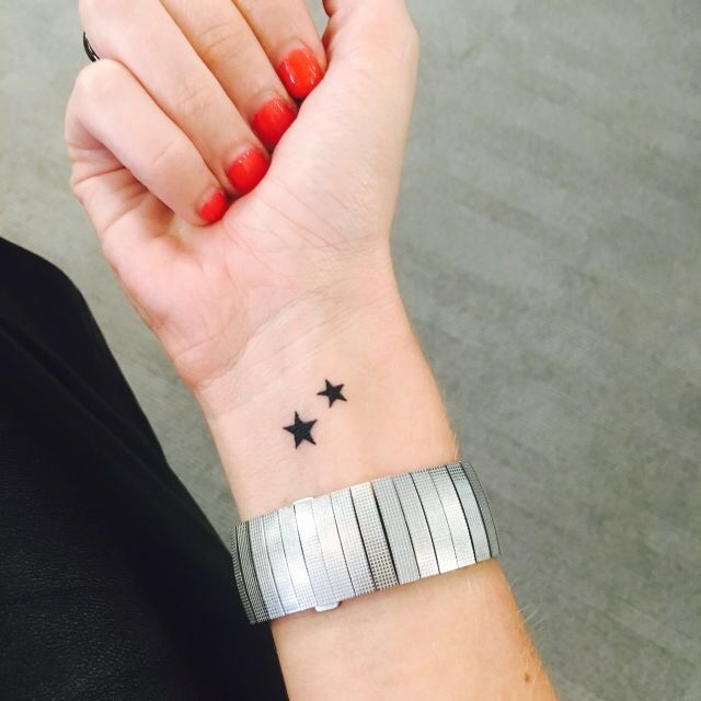 Tiny Star Tattoo for women on wrist