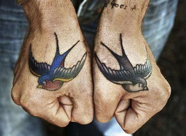 Bold Swallow Tattoo for men