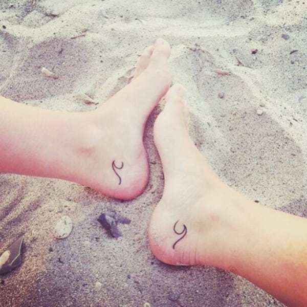 Wave Tattoo on heels for women