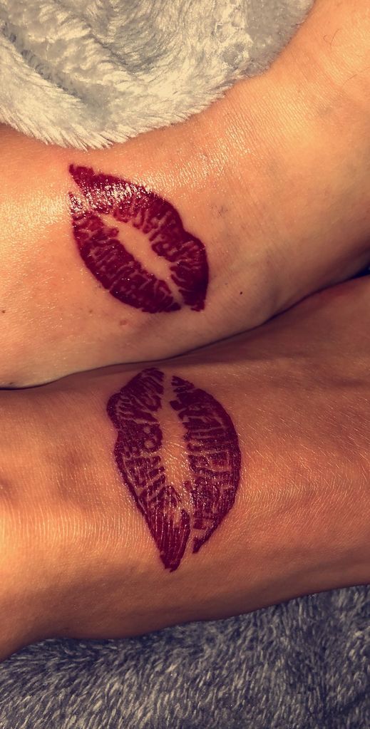 Couple Lip tattoo  