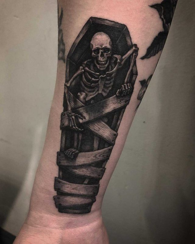 Scary Skeleton Tattoo for men 