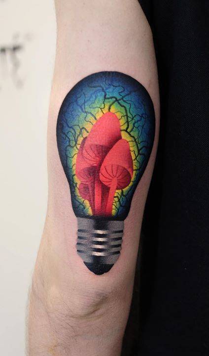 Light Bulb Tattoo for men