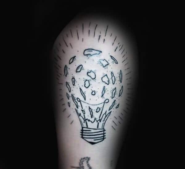 Broken Light Bulb Tattoo