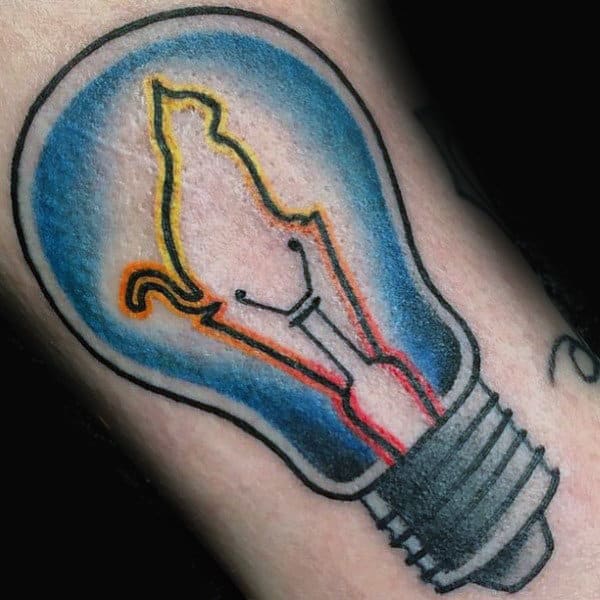 Simple Light bulb Tattoo for me