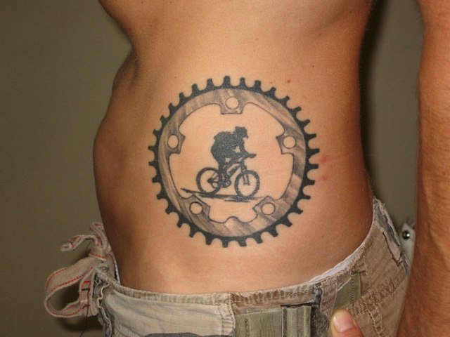 Riding Cycle Tattoo for men