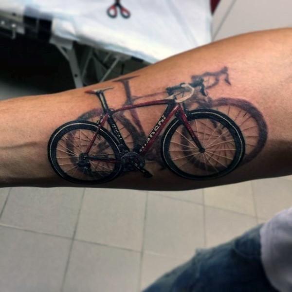 3D Cycle Tattoo on forearm for men