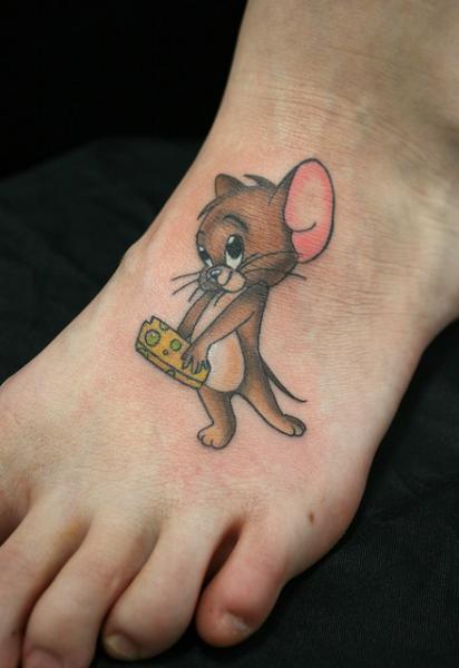 Cute Jerry Tattoo or women on leg