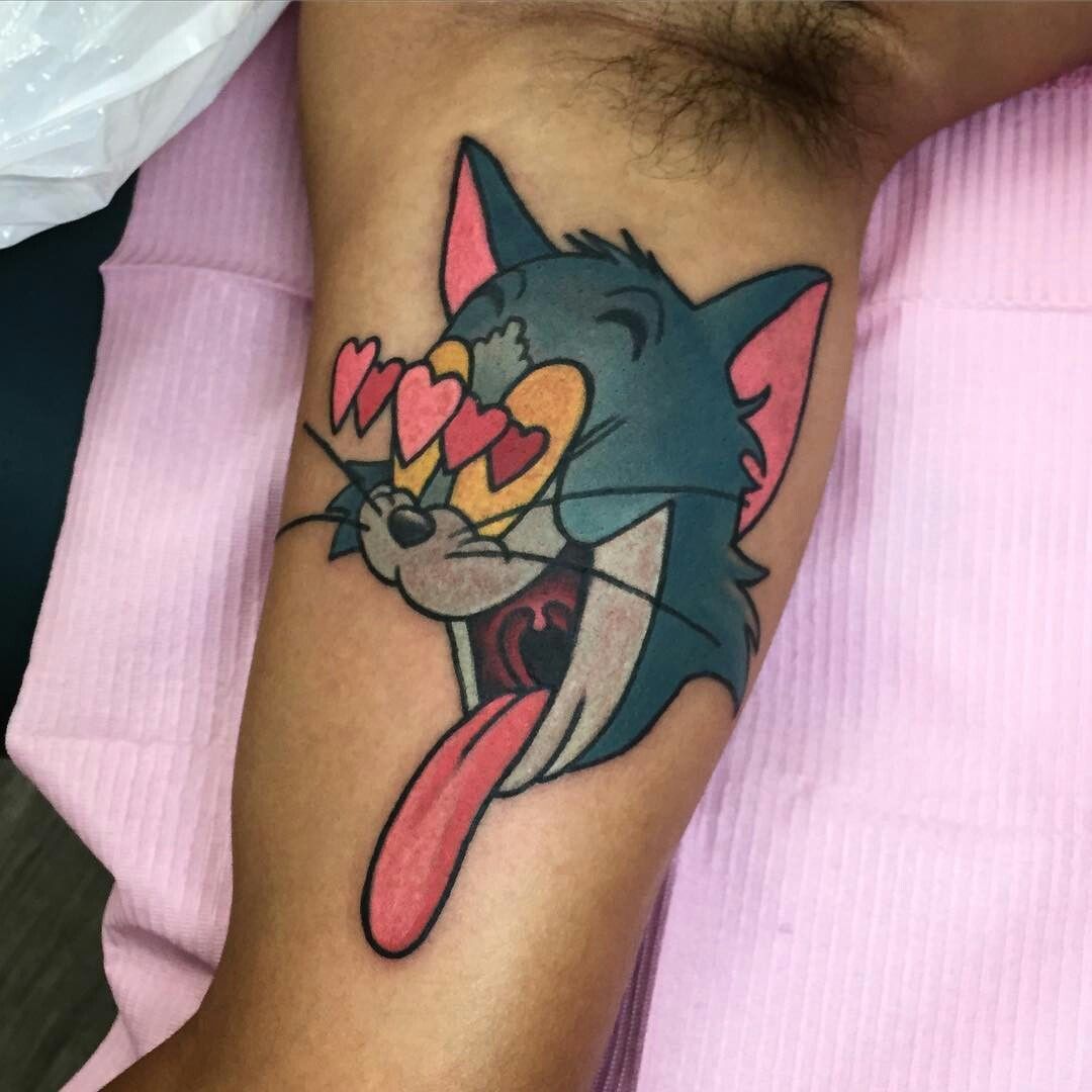 The Reason Behind Tom & Jerry Tattoo - TattoosWin