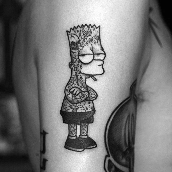 Simple Simpsons Tattoo on arm