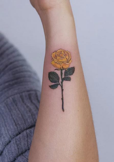 Yellow Rose Tattoo