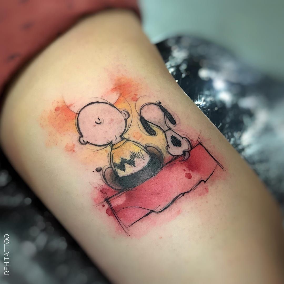 Snoopy by Amado at Heart of Gold Tattoo in Philly  rtattoos