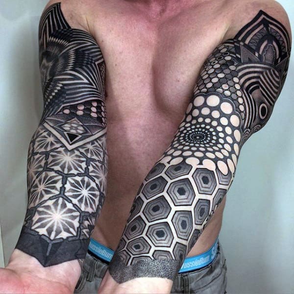 Dotwork tattoo Sleeve for man  