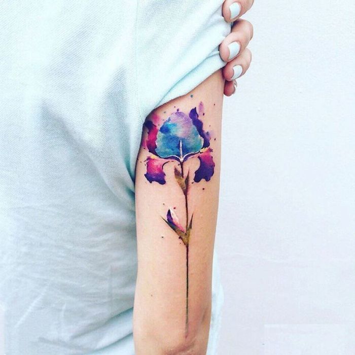 Buy Iris Flower Temporary Tattoo by Mini Lau set of 3 Online in India  Etsy