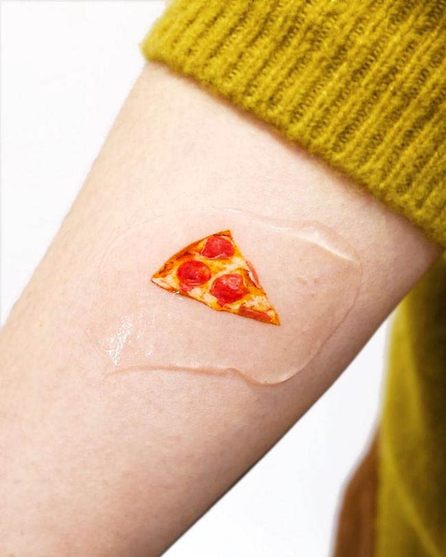 Classy Pizza Slice Tattoo for women