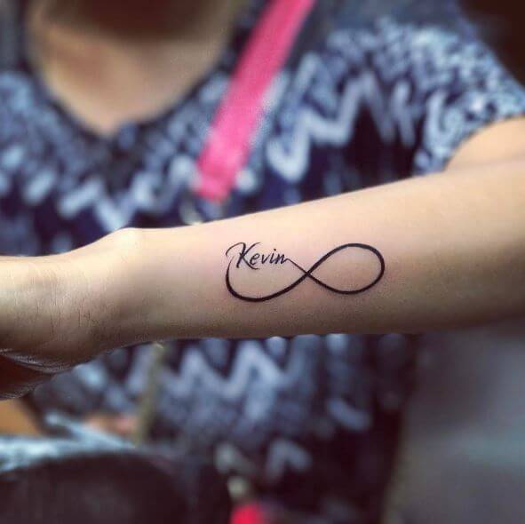 Infinity tattoo on hand for men