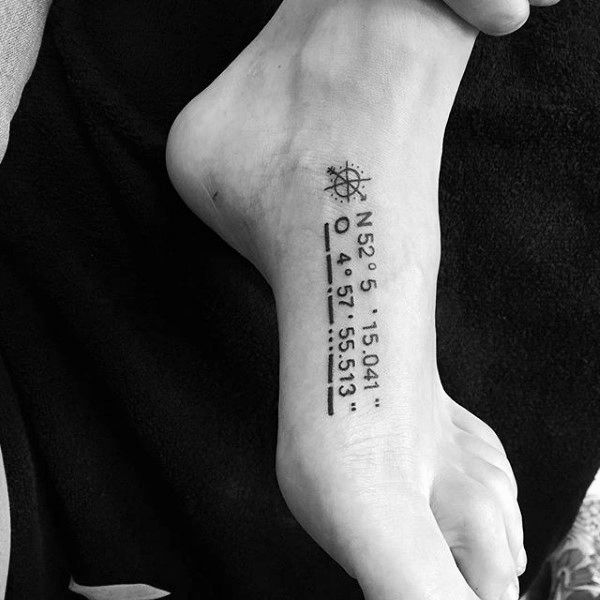 numbers tattoo on leg for men and women